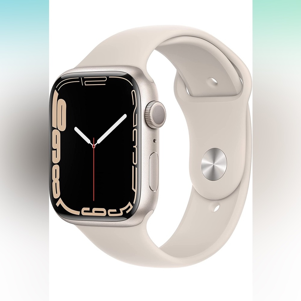 Apple Watch Series 7(GPS) 41mm Starlight Aluminum Case with Starlight Sport Band